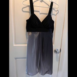 Short shimmery black and silver dress